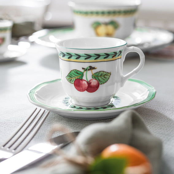 French Garden Fleurence Tea Cup & Saucer 2pcs