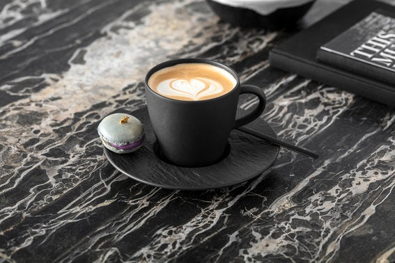 Manufacture Rock Black Coffee Cup & Saucer