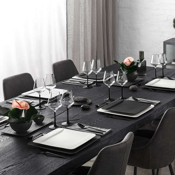 Manufacture Rock Black Square Serving Plate