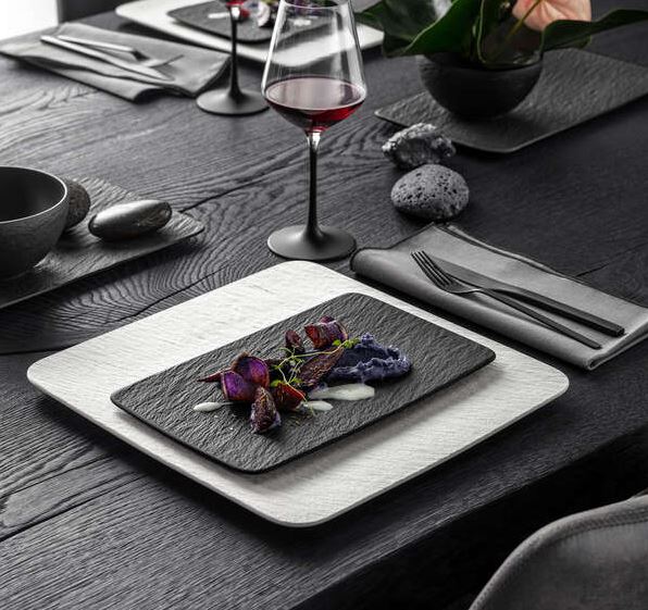 Manufacture Rock Black Rectangular Plate