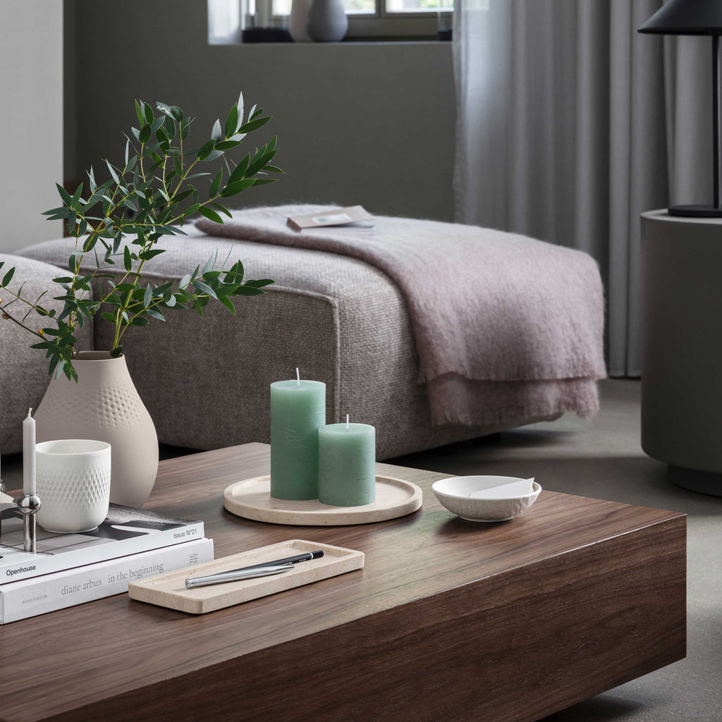 Manufacture Travertine Serving Platter Round