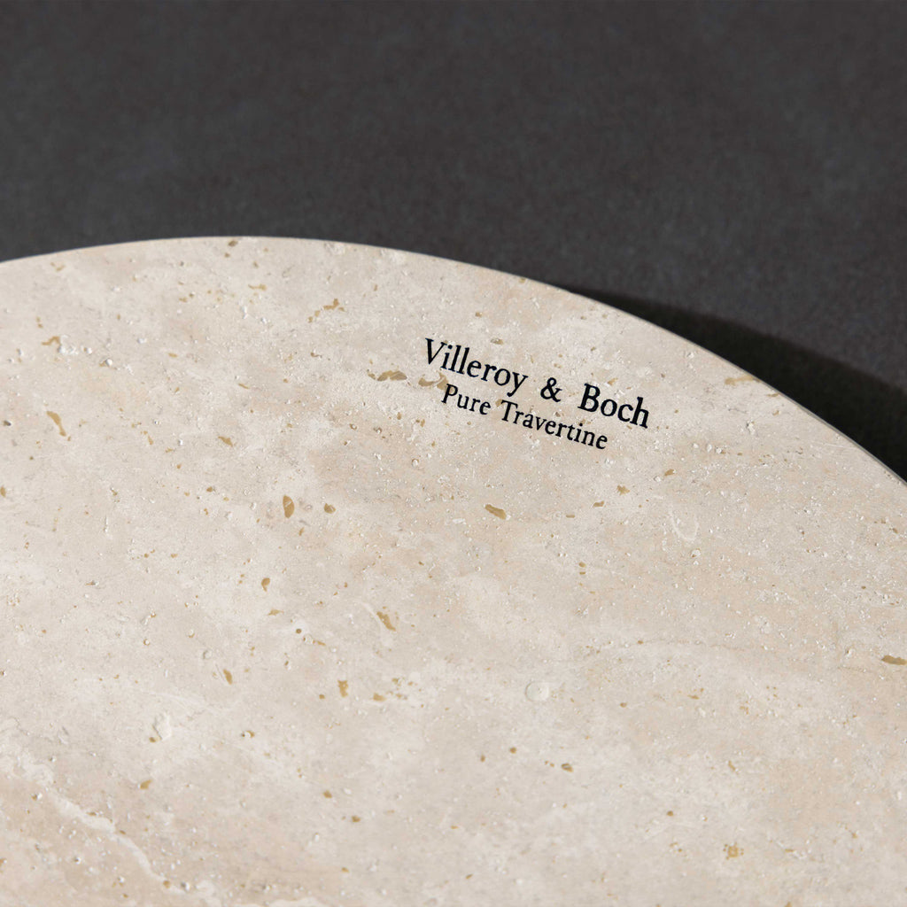 Manufacture Travertine Serving Platter Round