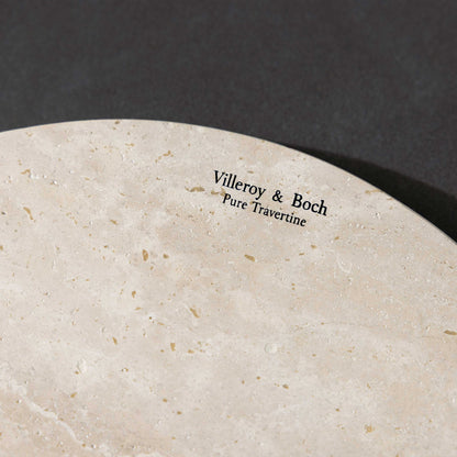 Manufacture Travertine Serving Platter Round