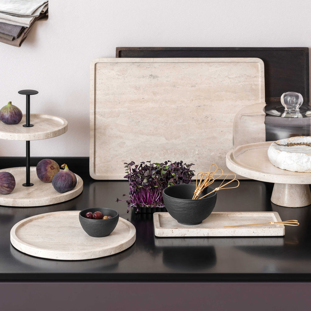 Manufacture Travertine Serving Platter Rectangular