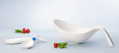 Flow Salad Bowl with Handle & Salad Servers