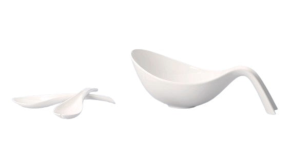 Flow Salad Bowl with Handle & Salad Servers