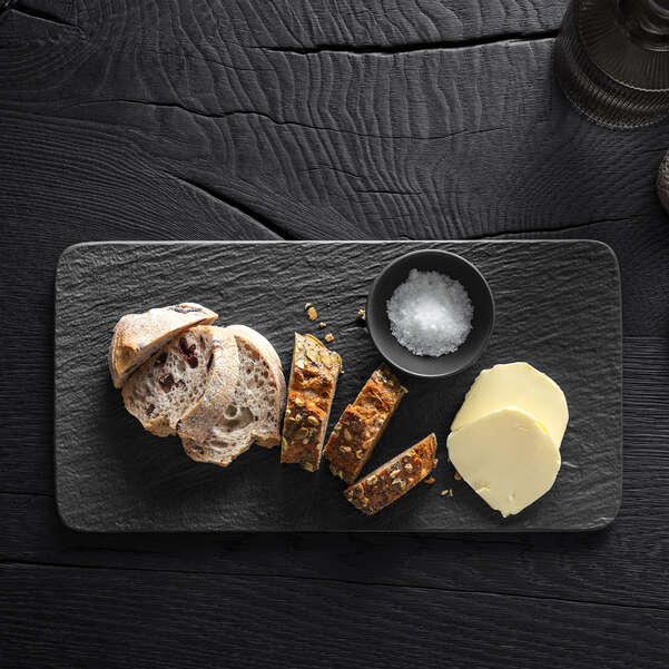 Manufacture Rock Black Rectangular Serving Plate