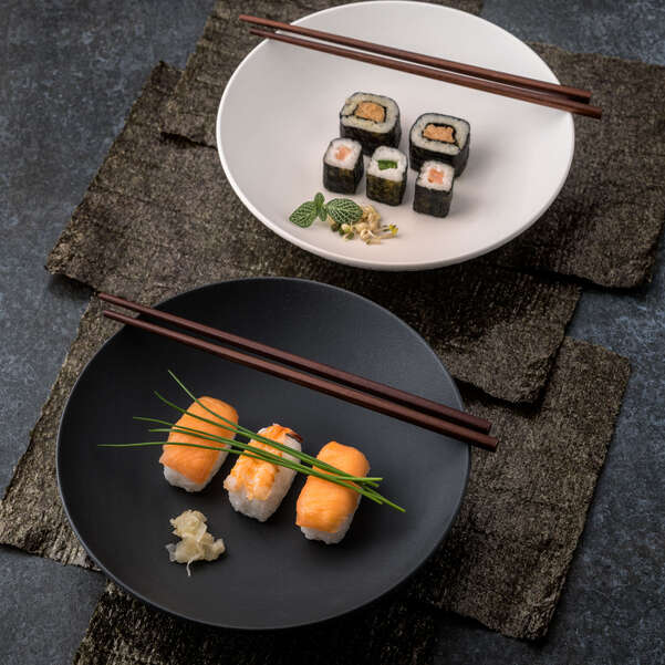 Manufacture Rock Black Bowl Flat 24cm