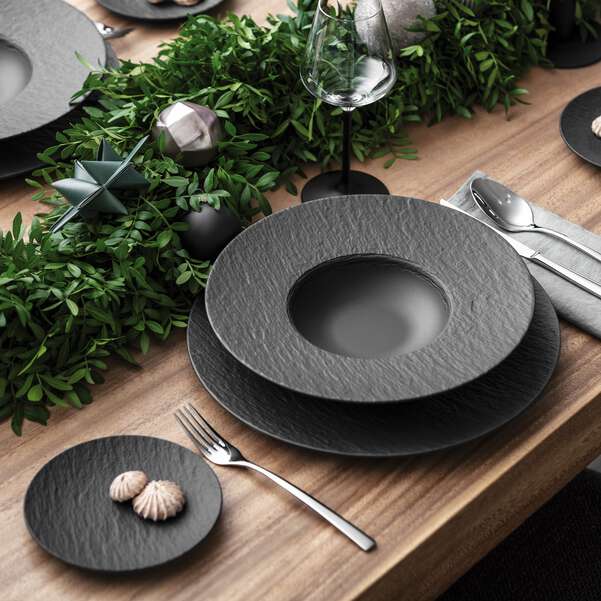 Manufacture Rock Black Bread & Butter Plate 16cm