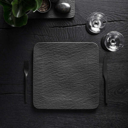 Manufacture Rock Black Square Serving Plate