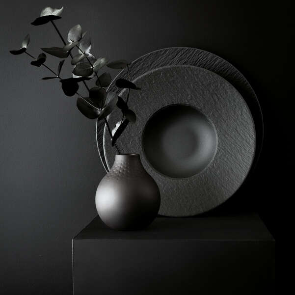Manufacture Rock Black Pasta Plate 29cm
