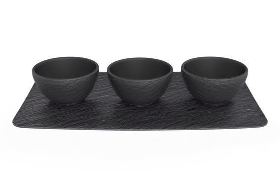 Manufacture Rock Black Dip Bowl Set of 4