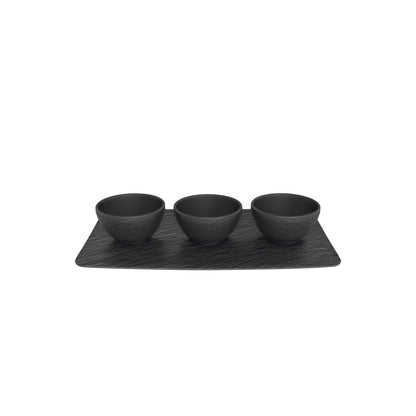 Manufacture Rock Black Dip Bowl Set of 4
