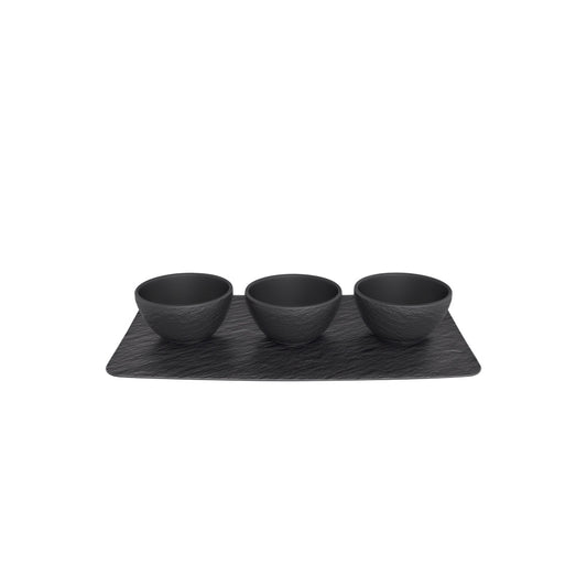 Manufacture Rock Black Dip Bowl Set of 4