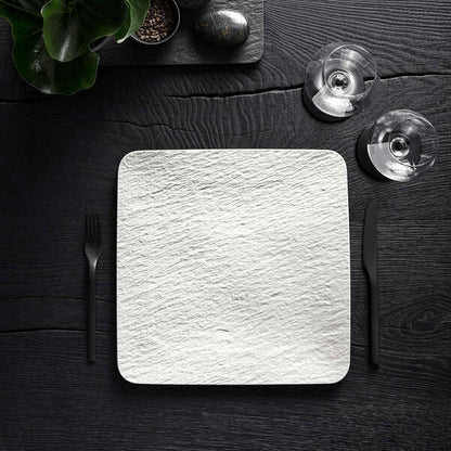 Manufacture Rock Blanc Square Gourmet Plate