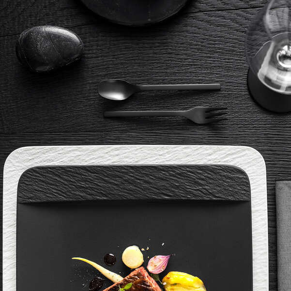 Manufacture Rock Blanc Square Gourmet Plate