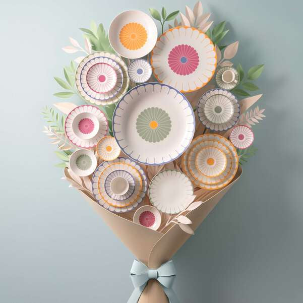 Fleur Couleur Serving Platter