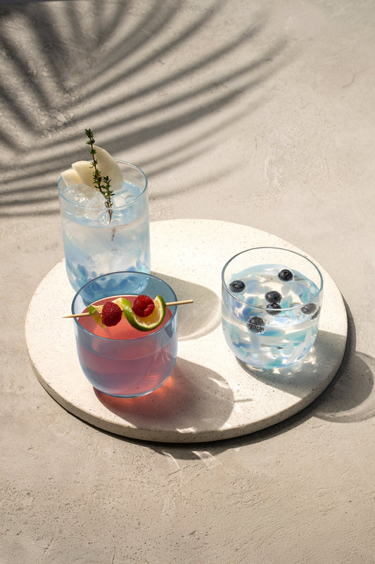Like Confetti Aqua Water Glass Set of 2