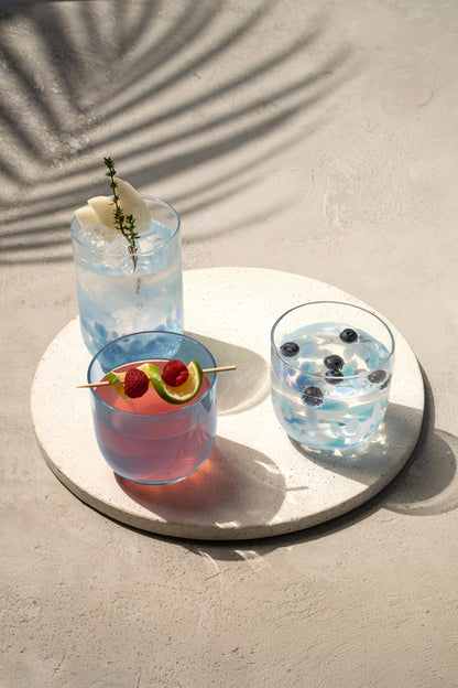Like Confetti Aqua Water Glass Set of 2