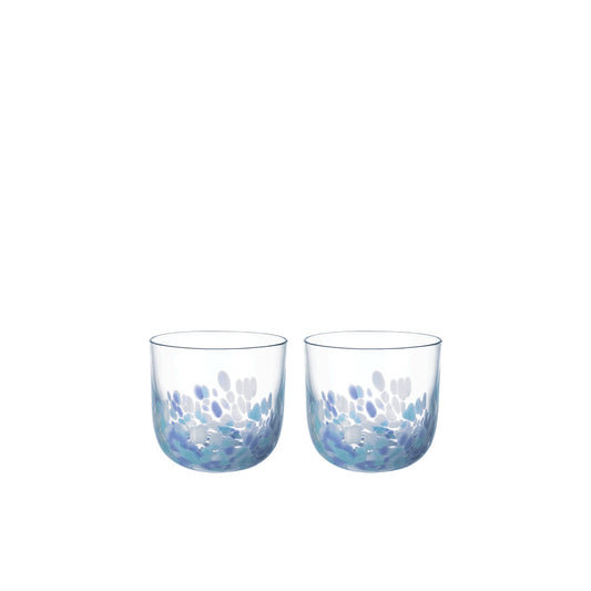 Like Confetti Aqua Water Glass Set of 2