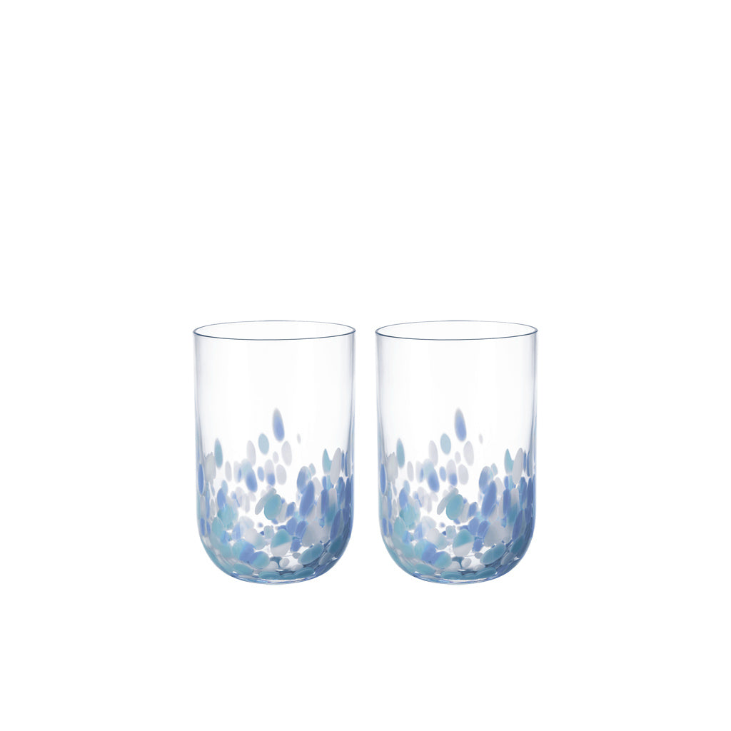 Like Confetti Aqua Highball Glass Set of 2