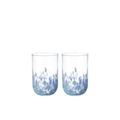 Like Confetti Aqua Highball Glass Set of 2